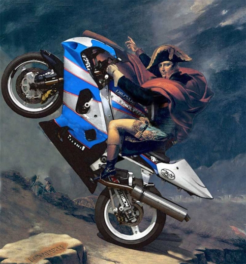 Napoléon à moto
