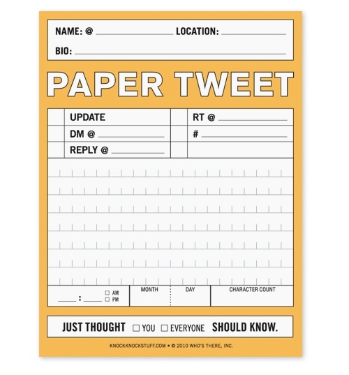 les tweets en papier avec Paper Tweet