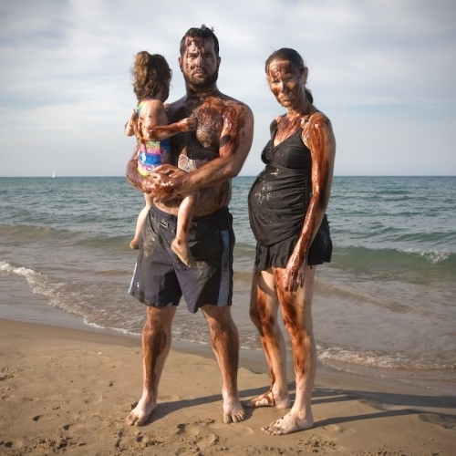 photo : famille à la plage