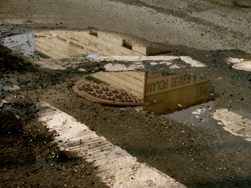 photo de flaques avec reflets à New York