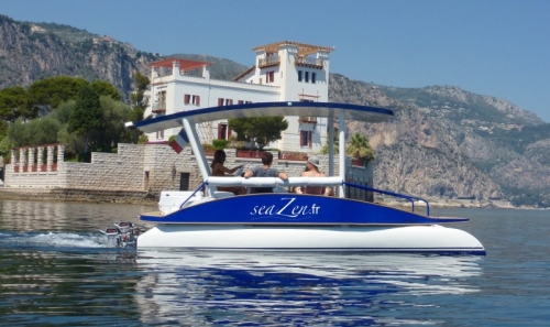 Bateau électrique SeaZen au large de Beaulieu sur Mer