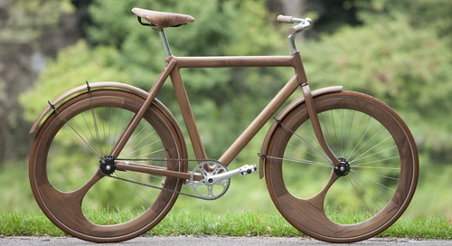 photo du vélo en bois de Jan Gunneweg