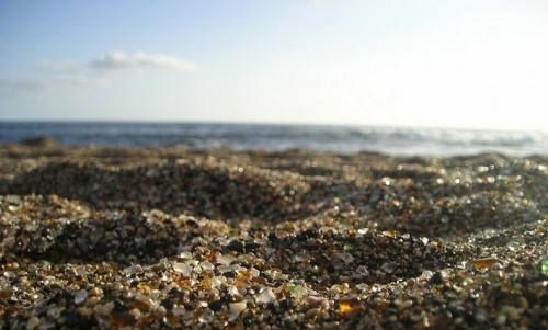 photo de la plage de verre en Californie