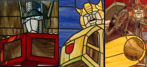 photos des vitraux Transformers