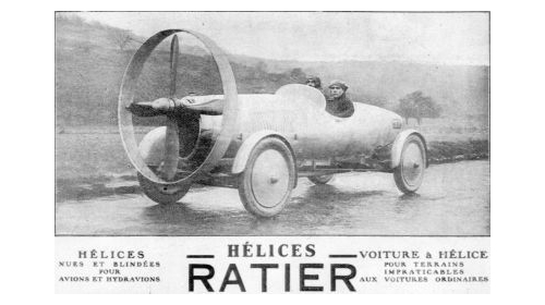 Voiture à hélice Maison Ratier inspirée de l'Helica de Marcel Leyat