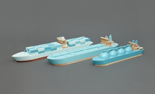 photo des trois bateaux en bois