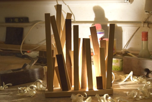 Lampe en bois WoodLamp design par Deny Mollard
